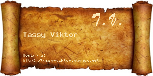 Tassy Viktor névjegykártya